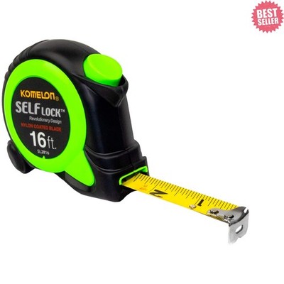 Compact 16' x 3/4'' Self-Lock Tape Measure - Perfect for Professionals & DIYers