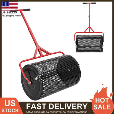 Compost Spreader Peat Moss Spreader 24'' Wide with Handle for Planting Seeding