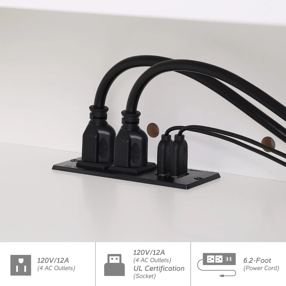 70-дюймовая плавающая полка для телевизора с зарядной станцией, настенная подставка для телевизора, медиаконтейнер... - Изображение 3 из 4