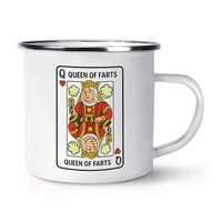 Queen Of Furzt Emaille Becher Tasse UnanstäNdig Farter MüTter Tag Mama Oma Spaß