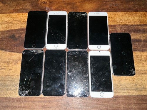 Restposten 13 x Apple iPhone 6 & 6s Black & White A1586 A1688 beschädigt/defekt