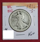 1916-S WALKING LIBERTY HALF DOLLAR