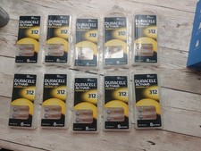 Duracell Activair Hearing Aid Batteries Model 312 10-Packs of 8 Easy Ta Exp02/26
