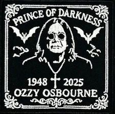 Ozzy Ozbourne Prince of Darkness Rock Music Embroidered Iron on Patch Applique