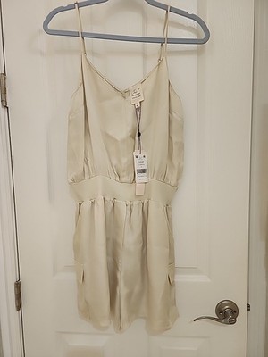Cinq a'Sept Twill Amia Romper,NWT, Medium,orig$345 Great Buy