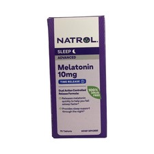 Natrol Melatonin Advanced 10mg Time Release Sleep Aid Tablets - 75ct, Exp: 7/26