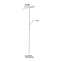 Led Stehleuchte Stahl Dimmbar Deckenfluter Mit Leseleuchte Touchdimmer Modern