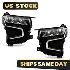 For 2021-2024 Chevy Tahoe/Suburban Full LED Headlight Lamp Right+Left Pair