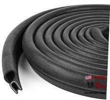 Automotive Door Weather Stripping Car Door Rubber Edge Trim Seal Strip 22Ft