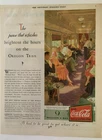 Vintage Coca-Cola Color Ad - Train Passengers, Saturdat Eve Post, November 1930