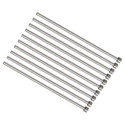 10Pcs 4mm Dia 65Mn Steel Straight Ejector Pin Craft 150 Long Round Tip Punch