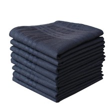 LACS Handkerchiefs Men's Luxury Black 100 Cotton Handkerchiefs Black Hankies