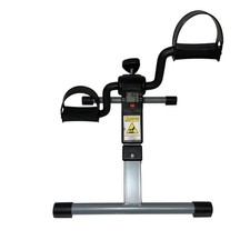 Mini Exercise Bike Pedal Exerciser Under Desk LCD Display Foldable Black Gray