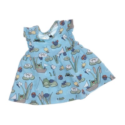 Polarn O. Pyret, Kleid, Größe: 56, Blau/Mehrfarbig, Elasthan/Bio-Baumwolle #PHU