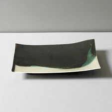 Art Pottery Tesoro Jan Burtz Bella Porcelain Sushi Tray Dish 9.5" x 4.5" SIGNED