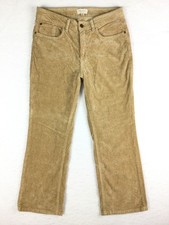 Pilcro Anthropologie Corduroy Pants Women 30 Tan Ankle Crop Straight Leg Bootcut
