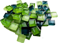 100 Pieces Bulk Mosaic Tiles Assorted Color Opaque Mosaic Glass Crafts Supplies