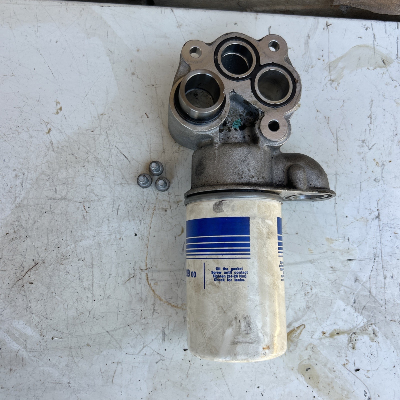 LAMBORGHINI AVENTADOR OIL FILTER BRACKET MOUNT OEM 07M115405A