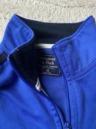Abercrombie Sweater Mens Small Jacket Blue Full Zip Sweatshirt Pullover Size XS - Picture 3 of 7