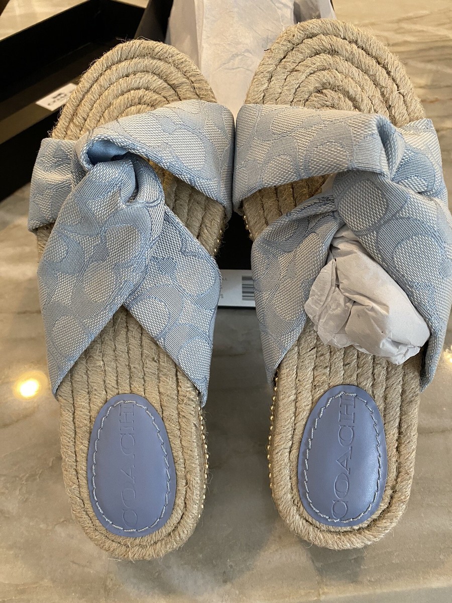 COACH*~Charli Signature Espadrille~Light Blue~(Size 6B)~C8908~BRAND NEW IN  BOX | eBay UK