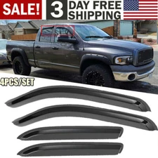 For 2002-2009 Dodge Ram Crew Cab Window Visor Vent Rain Guards Shade Deflector
