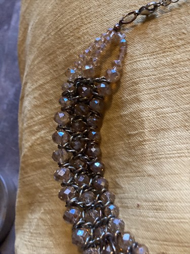 Vintage Art Deco 3 Strand Aurora Borealis Crystal Beaded Choker - Picture 4 of 12