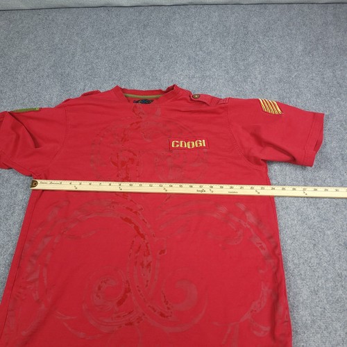 Vintage Coogi shirt mens Size 2XL Red Embroidered sleeve patches Graphic tee - Picture 8 of 12