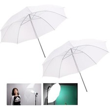 2x Photography Translucent White Umbrella 33" 84cm x2 Studio Soft Umbrella