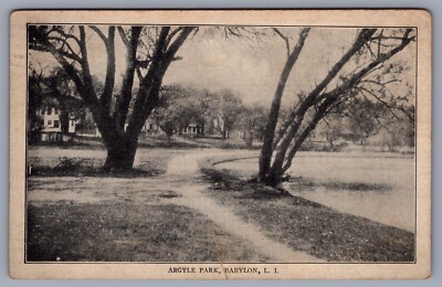 Argyle Park Babylon NY Long Island Suffolk County 1923 Postcard K10