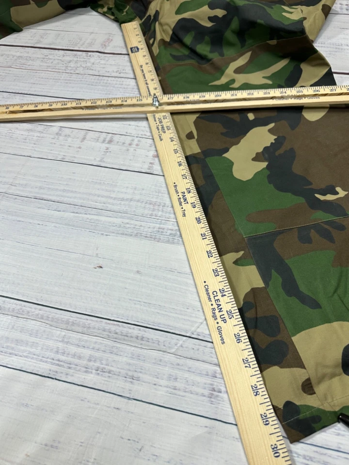 Mens Woodland Camo Barrier Wear Pants Sz M Reg Green Brown Nylon Waterproof - Image 4 of 4