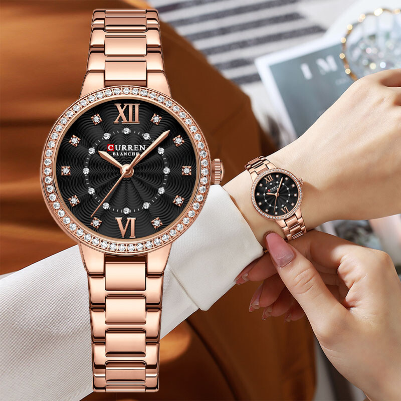 Luxury Women's Watches Quartz Diamonds Waterproof Stainless Steel Ladies Watch