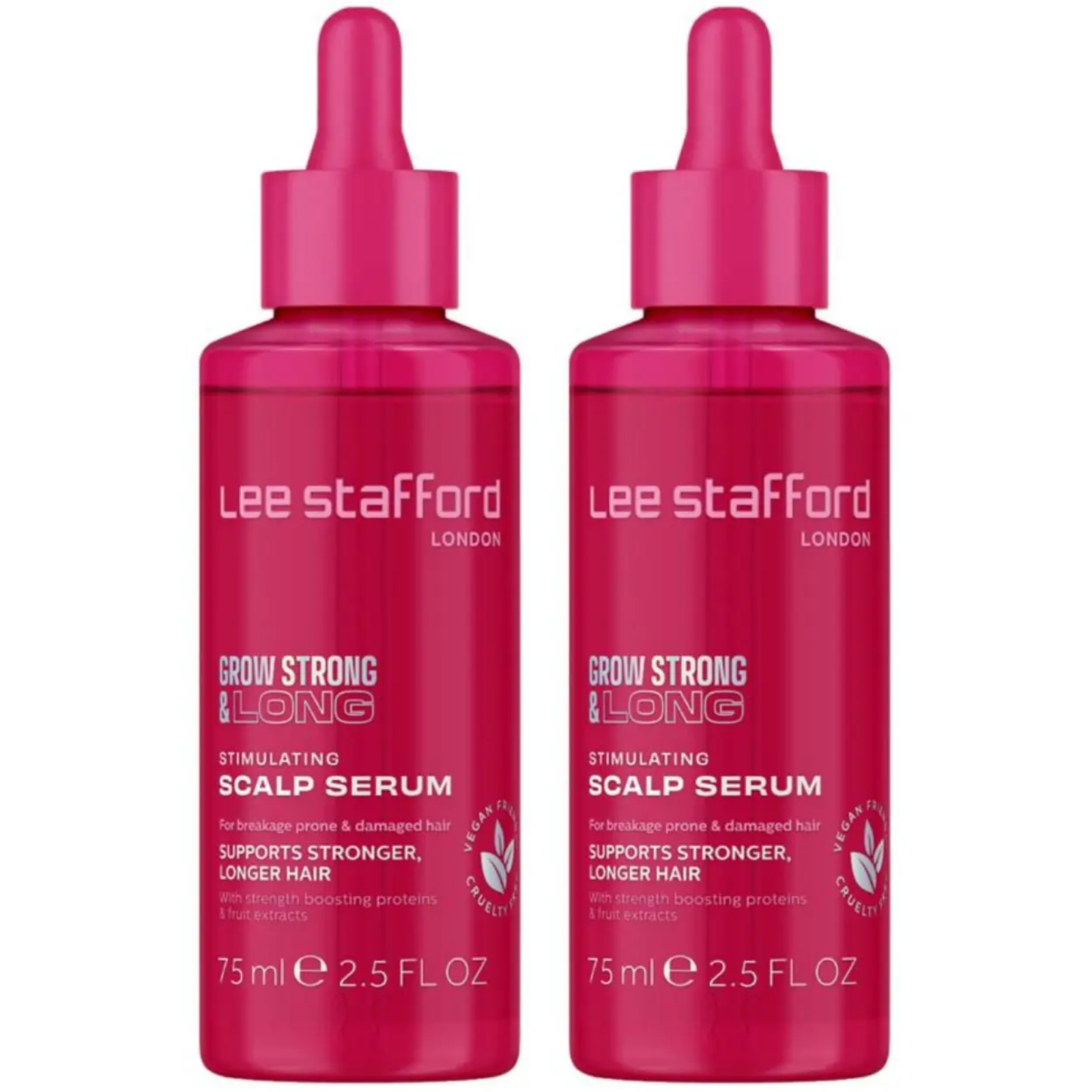 Lee Stafford Hair Grow Strong & Long Stimulating Scalp Serum 75ml (2 Pack)