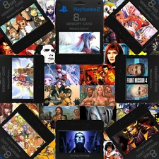Custom PlayStation 2 (PS2) Memory Card Stickers - Catalog #4 - You Pick!