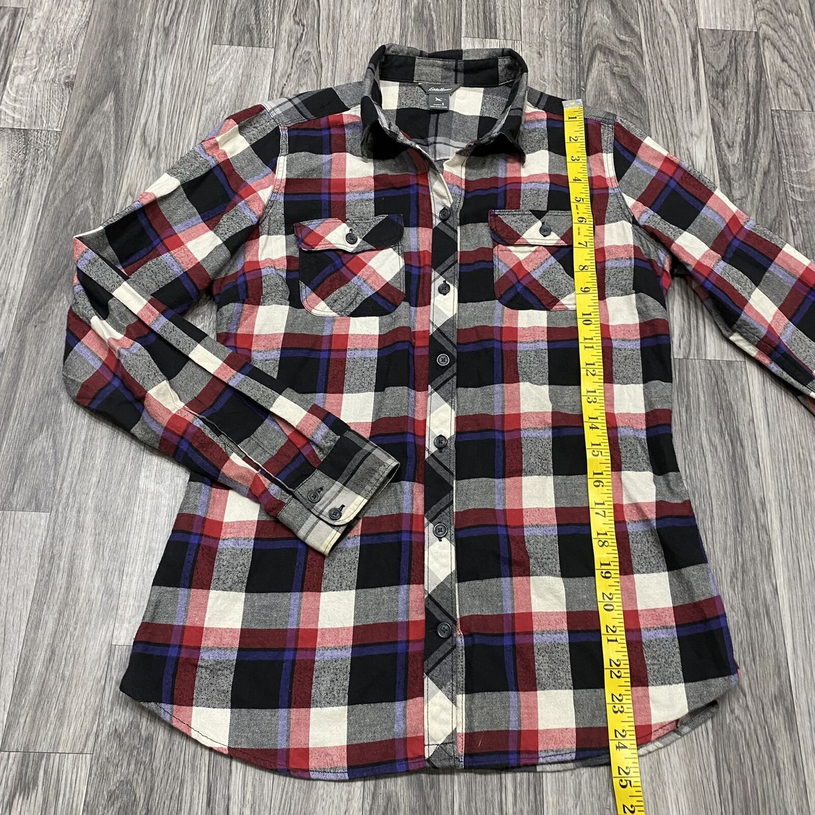 EDDIE BAUER Button Down Collared Multi Color Plai… - image 7