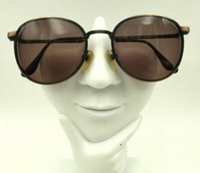 Vintage Eye Q Echo Black Bronze Metal Oval Sunglasses Hong Kong FRAMES ONLY