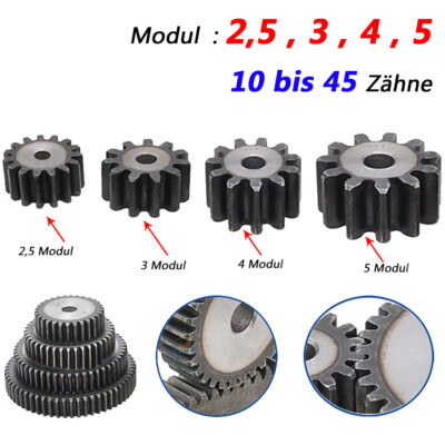 Modul 2,5, 3, 4, 5 Zahnrad Stirnräder Stirnrad mit 10 bis 45 Zähne Flach Zahnrad | eBay Modul 2,5, 3, 4, 5 Zahnrad Stirnräder Stirnrad mit 10 bis 45 Zähne Flach Zahnrad | eBay