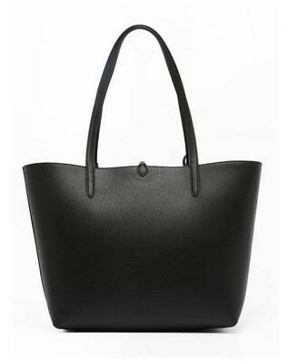 Lauren Ralph Lauren Reversible Large Tote Bag Faux Leather Black