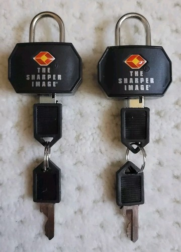 2x TSA Luggage Locks by Sharper Image with keys