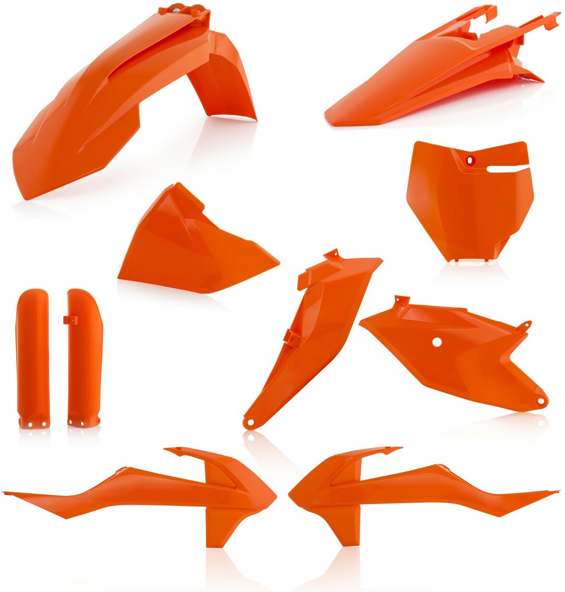Acerbis Full Plastics Kit Fenders, # Plate, Fork, Rad & Side