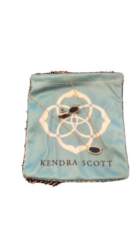 kendra scott necklace and earrings set. Silver And