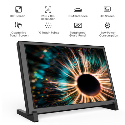 10-Point Capacitive Touch Screen 10.1'' Display for Raspberry Pi Second Monitor