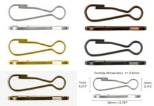 Metal Steel Lanyard HOOKS Spring Snap Style 20mm Long (3/4") 5 Colors~Qty 12 -50