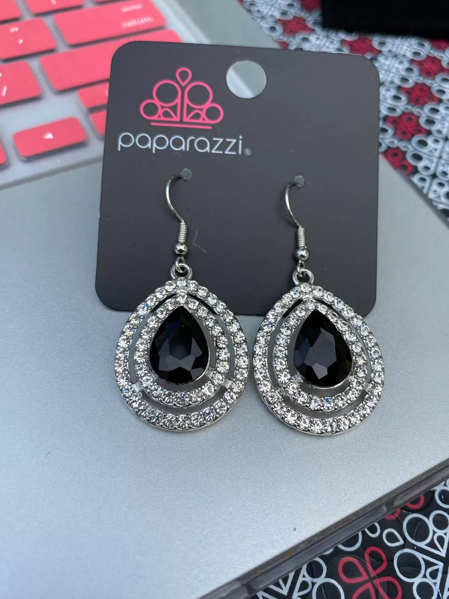 Paparazzi Accessories Jewelry Millionaire Debonair Black Earrings
