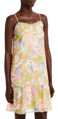 #ad Aqua NWT Womens Size S Dress Multicolor Mini Trapeze and Swing Sleeveless $7.49