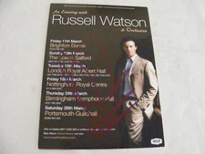 RUSSELL WATSON  Signed Promo  Photocard Autograph Singer  Opera Classical Pop