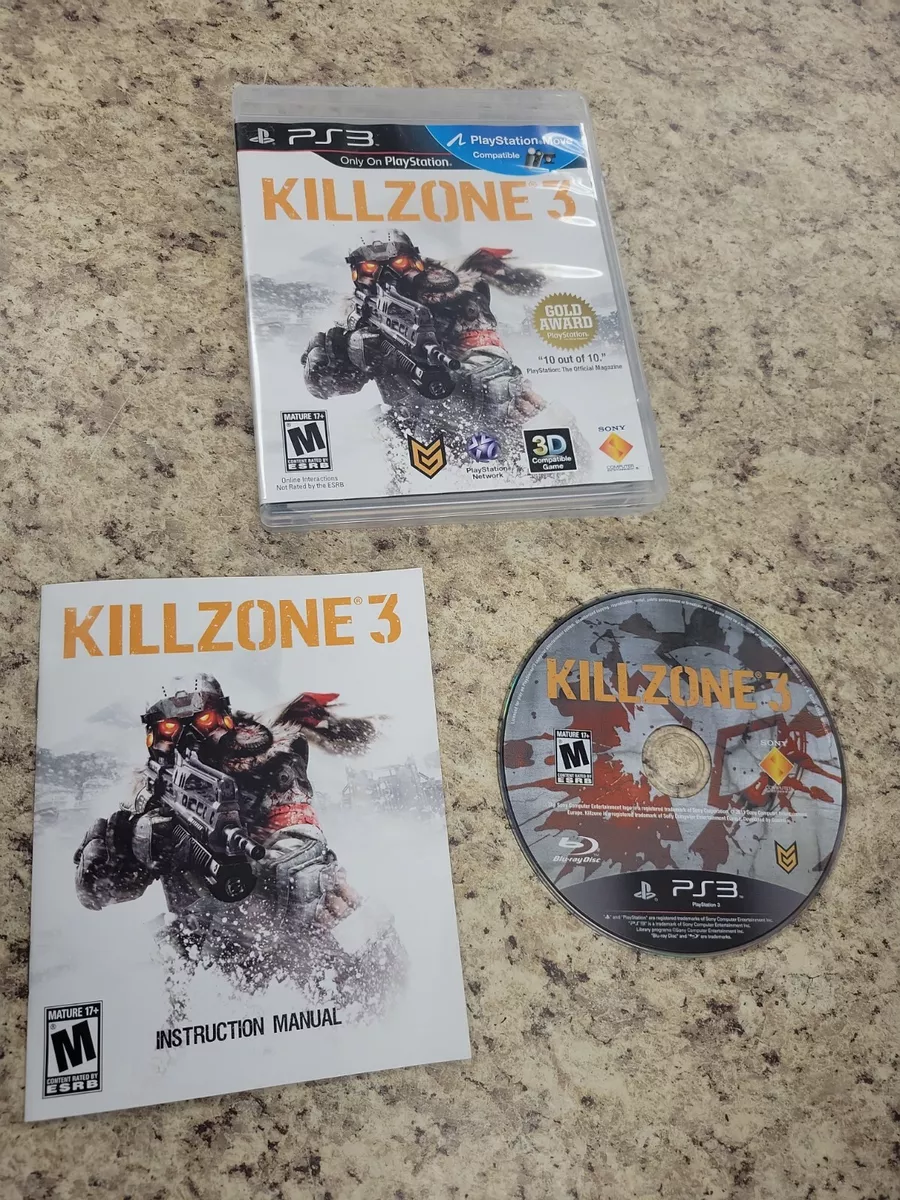 Killzone 2 + Killzone 3 PS3 Playstation 3 Lot COMPLETE with Manual