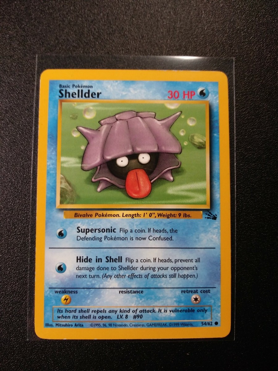 Pokemon Fossil Shellder Common Card 54/62 LP | eBay