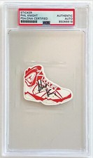 Phil Knight Nike Shoes CEO Jordan Brand Signed Auto Sticker PSA/DNA #8