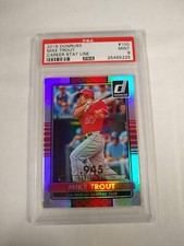2015 Donruss Mike Trout Career Stat Line #100 #ed 142/400 PSA Mint 9 Angels