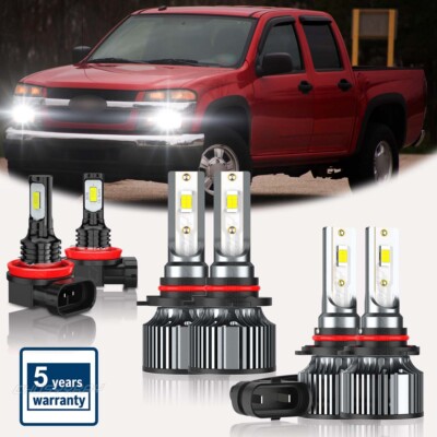 For Chevy Aveo 2004-2008 LED Headlights Bulb High Low+Fog Light Super